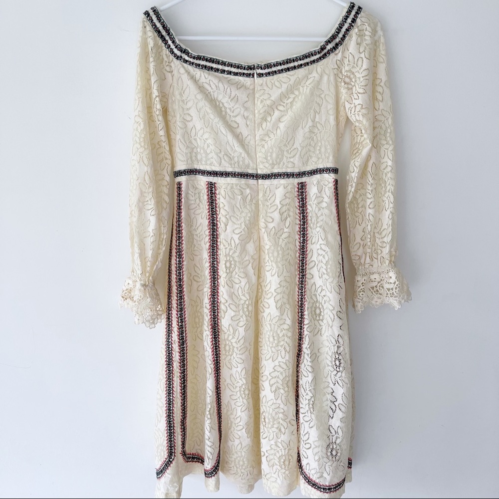 Champagne & Strawberry vintage ivory lace boho dress - Picture 6 of 8